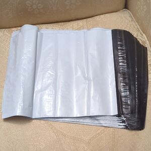 30 White and Black Poly Mailers 10"X13" (10x12.5) New No Tags